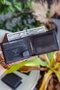 Zoozie Bags Cartera para Hombre de Piel Auténtica, Marrón con Bloqueador RFID